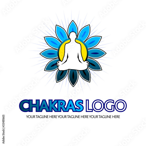 Vector: logo chakras, kundalini logo chakras, kundalini