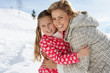 Young Mother And Daughter On Winter Vacation