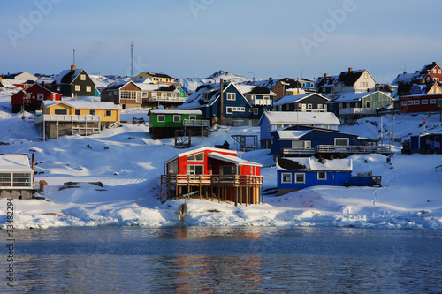 Photo: Colourful houses in Ilulissat, West Greenland Colourful houses in Ilulissat, West Greenland