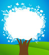 back to school - tree with education icons back to school - tree with education icons