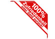 100% zufriedenheit oder geld zurück banner ecke