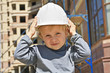 Child in hard hat