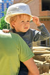 Child in hard hat