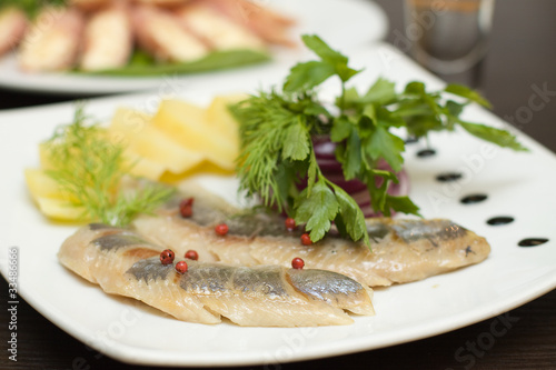 Photo: Herring appetizer - fillet with vegetables Herring appetizer - fillet with vegetables