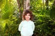 Little tourist girl posing in Mayan Riviera Jungle