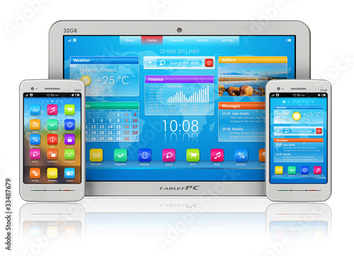 Illustration: Tablet PC and smartphones Tablet PC and smartphones