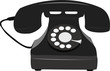 Black retro phone