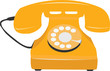 Orange retro phone