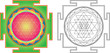 Vector Shri  Yantra (or Sri Yantra) for Meditation .