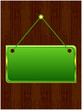 Wooden wall with plaque