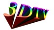 Symbol 3DTV isolated on the white background