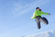 young girl jumping