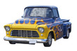 Hot rod isolated on white