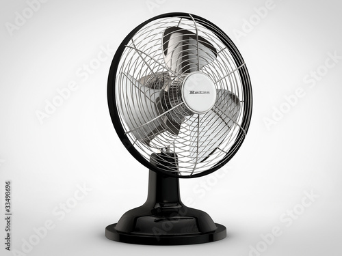 Illustration: ventilador antigo cromado ventilador antigo cromado