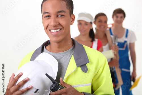 Photo: Four people from different trades Four people from different trades