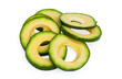 Slice avocado on white background Slice avocado on white background