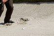from the sand bunker