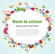back to school - background with education icons