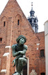 Skulptur Student auf Marienplatz Polen