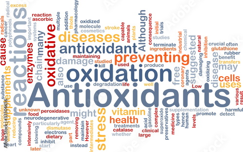 Illustration: Antioxidants health background concept Antioxidants health background concept
