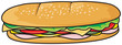 Fresh sandwich illustration