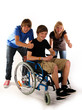 3 teens rollstuhl