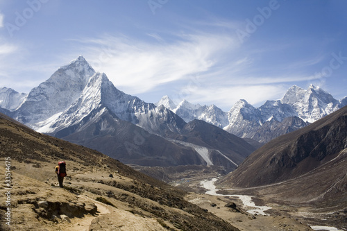Photo: Nepalese landscape, Amadablam Nepalese landscape, Amadablam