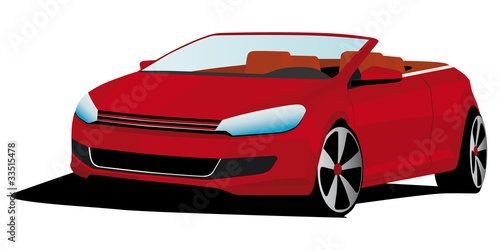Illustration: convertible car prototype convertible car prototype