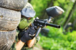 paintball player under cover