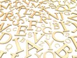 Illustration: Golden letters background. 3d rendered illustration Golden letters background. 3d rendered illustration