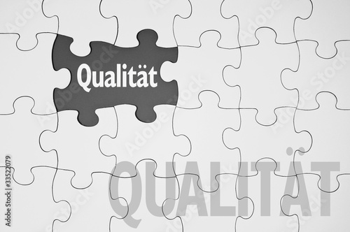 Illustration: Puzzle mit Qualität Puzzle mit Qualität