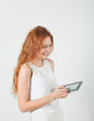 Photo: Girl with e-book Girl with e-book