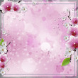 vintage card with orchid