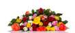 bouquet colorful mixed roses isolated on white background bouquet colorful mixed roses isolated on white background