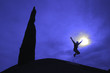 Photo: Hiker jumping for joy. Hiker jumping for joy.
