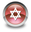 Red Glossy Pictogram "Star Of David"