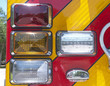 Tail lights of a firetruck Tail lights of a firetruck