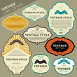 Vintage label set
