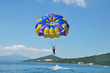Paragliding on beach