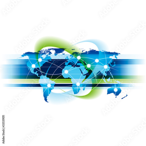 Vektor: Globale Welt und Business Globale Welt und Business