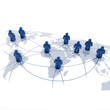 Illustration: Global Player - Geschäftspartner und internationales Business Global Player - Geschäftspartner und internationales Business