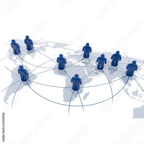 Illustration: Global Player - Geschäftspartner und internationales Business Global Player - Geschäftspartner und internationales Business