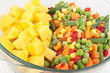 Potatoes and frozen mixed vegetables