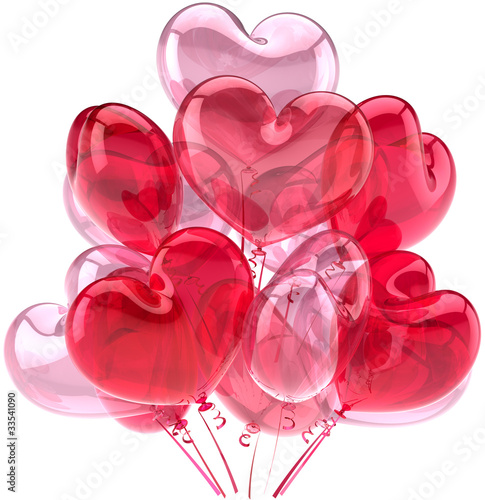 Photo: Balloons party birthday anniversary pink romantic decoration Balloons party birthday anniversary pink romantic decoration