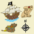 Set of cartoon pirates