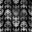 Tapete schwarz silber mit Ornamente