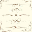 Vector: Set of swirl floral ornaments Set of swirl floral ornaments