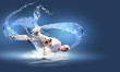 Street dancer in a white shirt Street dancer in a white shirt