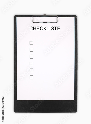Foto: Checkliste Checkliste