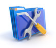 Folder with tools.